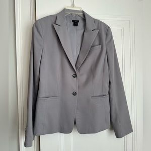 Ann Taylor Blazer (10). Light Gray.
